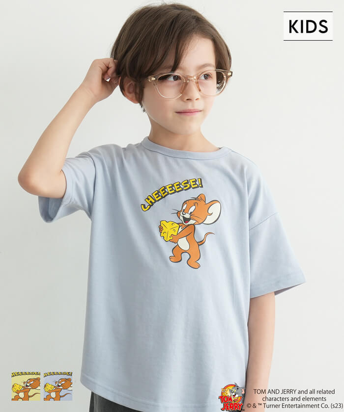 キッズ 100-140 Tシャツ トムアンドジェリーデザイン プリント