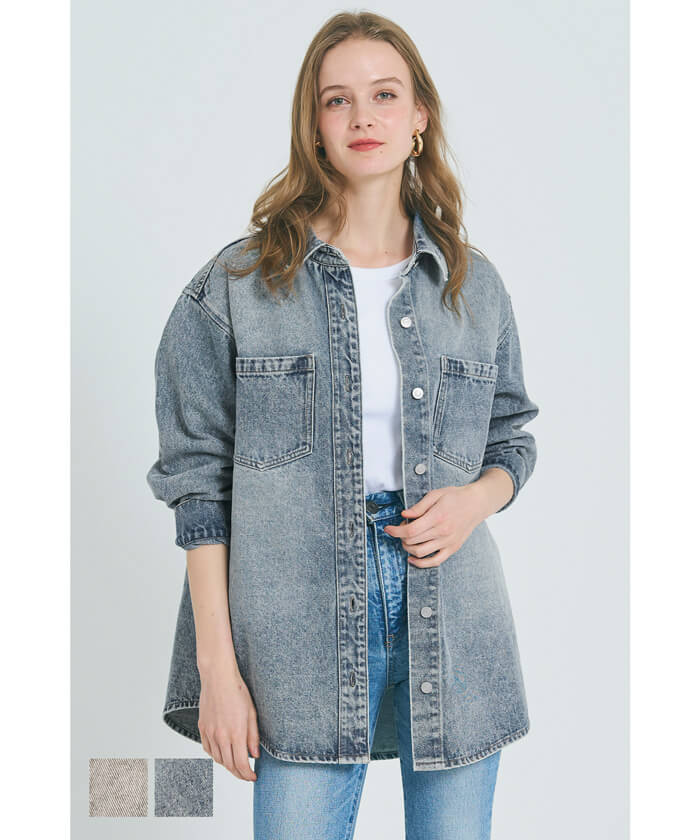 旧カラー】デニムジャケット レディース ジャケット ポケット 前開き