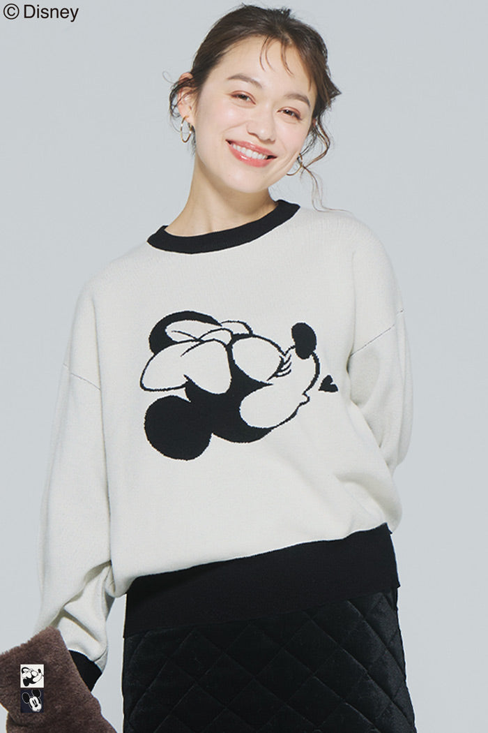 ディズニー】ダブルジャカードニットトップス レディース 送料無料