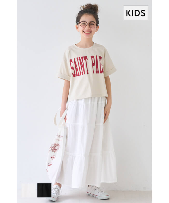 Cocco 夢ポケット付き ティアードスカート　Composition-a 親子お揃いティアードスカート キッズ メール便不可 – coca公式ストア