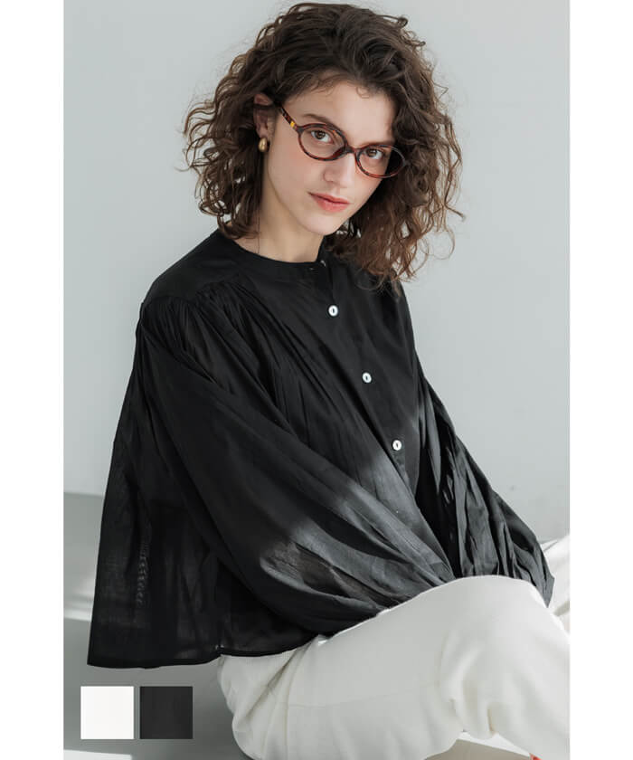 cocco☆ ブラック+ベージュ☆正規　ギュギュギュ　Lサイズ Scye サイ リネン タックドレス 60/1Linen Cambric Tucked Dress 1226
