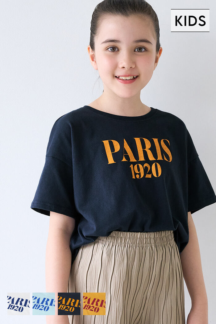 セール☆890円→590円 親子お揃いテールカットロゴTシャツ キッズ