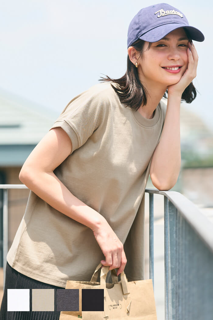セール☆990円→550円 フレンチスリーブトップス レディース メール便