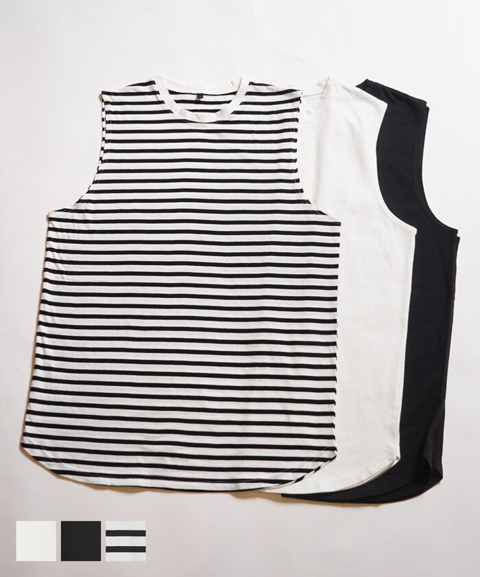 セール☆990円→550円 タンクトップ メンズ レイヤード 無地 ボーダー