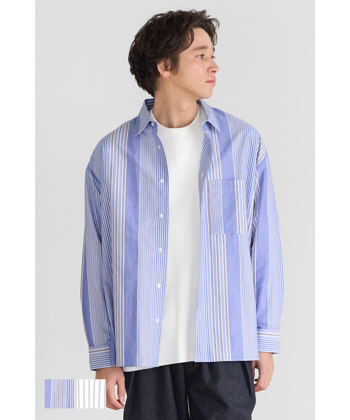 セール☆2490円→1290円 コットンオックスリラックスシャツ メンズ