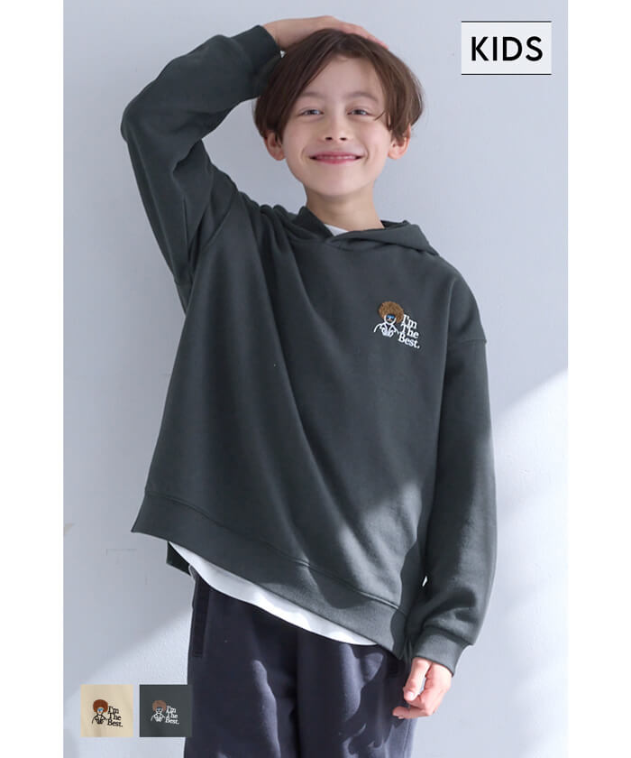 裏毛胸刺繍プルパーカー キッズ メール便不可 – coca公式ストア