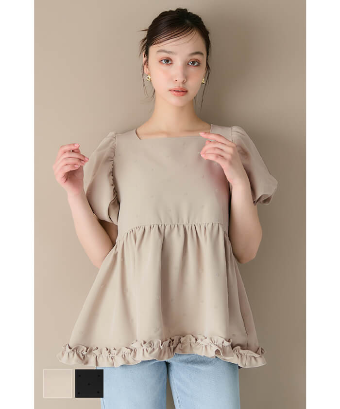 週末限定500円引き！yukiemon ブラウス yukiemon | こいぬ図鑑シフォンブラウス【Mサイズ4170010】【3L