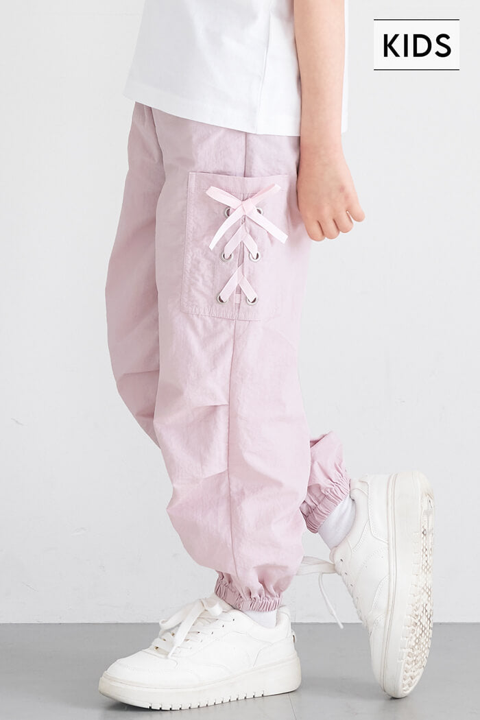 レースアップポケットパラシュートパンツ キッズ メール便不可 – coca
