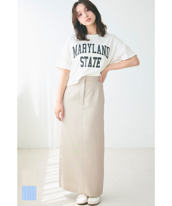 CATCOCOON 2024コレクションWEDNESDAYストライプスカート 白 変形ストライプニットスカート｜JENNE(ジェンヌ)公式通販：パリ