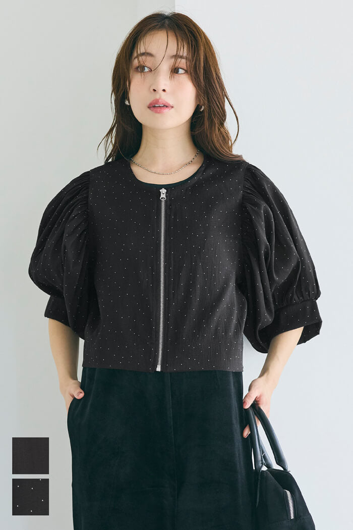 RUI 次回発送08日 匿名配送　 洗える/S-LL】洗濯後しわになりにくい 5分袖スキッパーブラウス