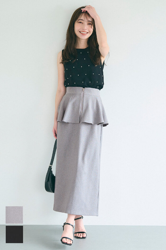 セール☆2990円→1990円 ペプラムスカート レディース メール便不可