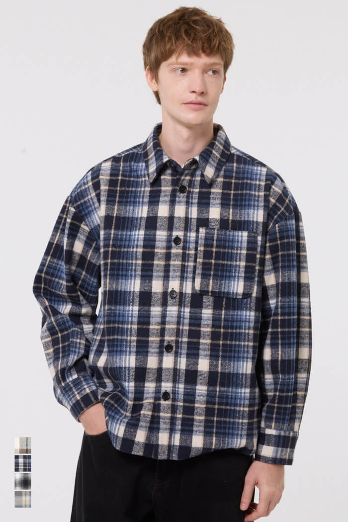 セール！ SALE! 1枚だけ! 新作 ヘビーネルチェックZIPシャツ VANSON ドビー バンソン スカル 髑髏 長袖シャツ メンズ nvsl-809 オフ XL NEL WORK SHIRTS⁄ネルワークシャツ オンブレチェック|Lee|リー