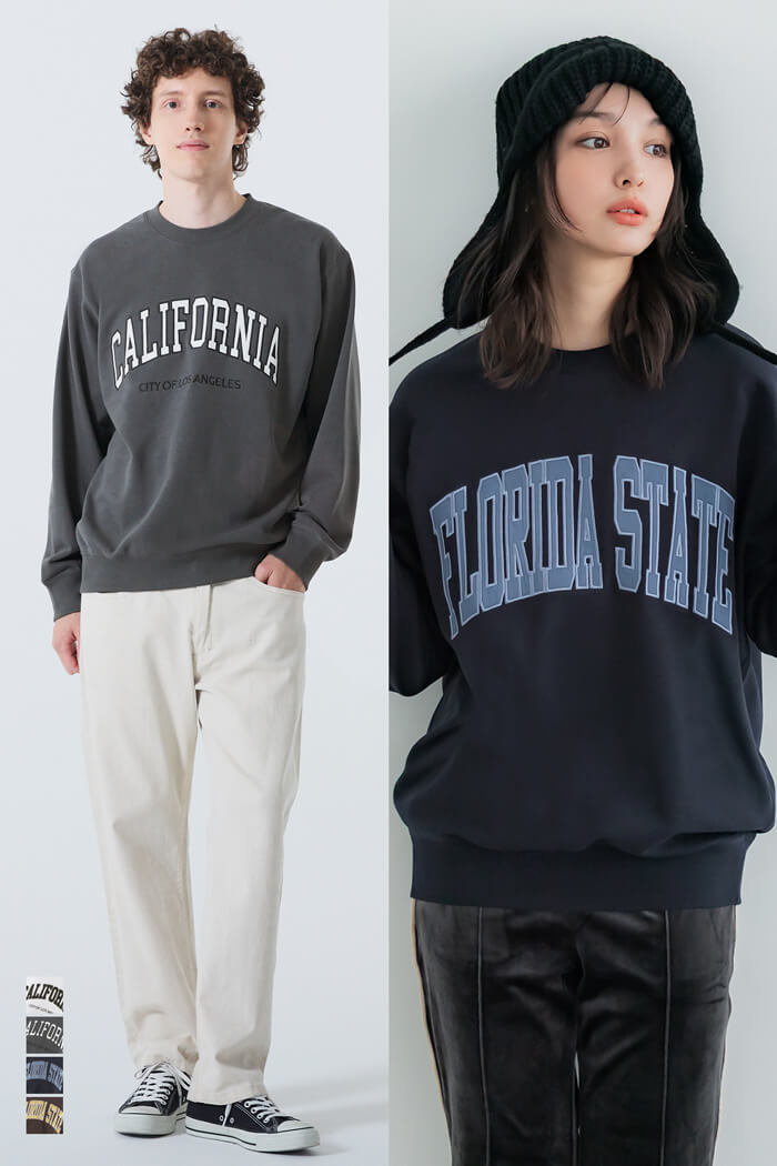 CVC裏毛ワッペンロゴトレーナー メンズ レディース メール便不可