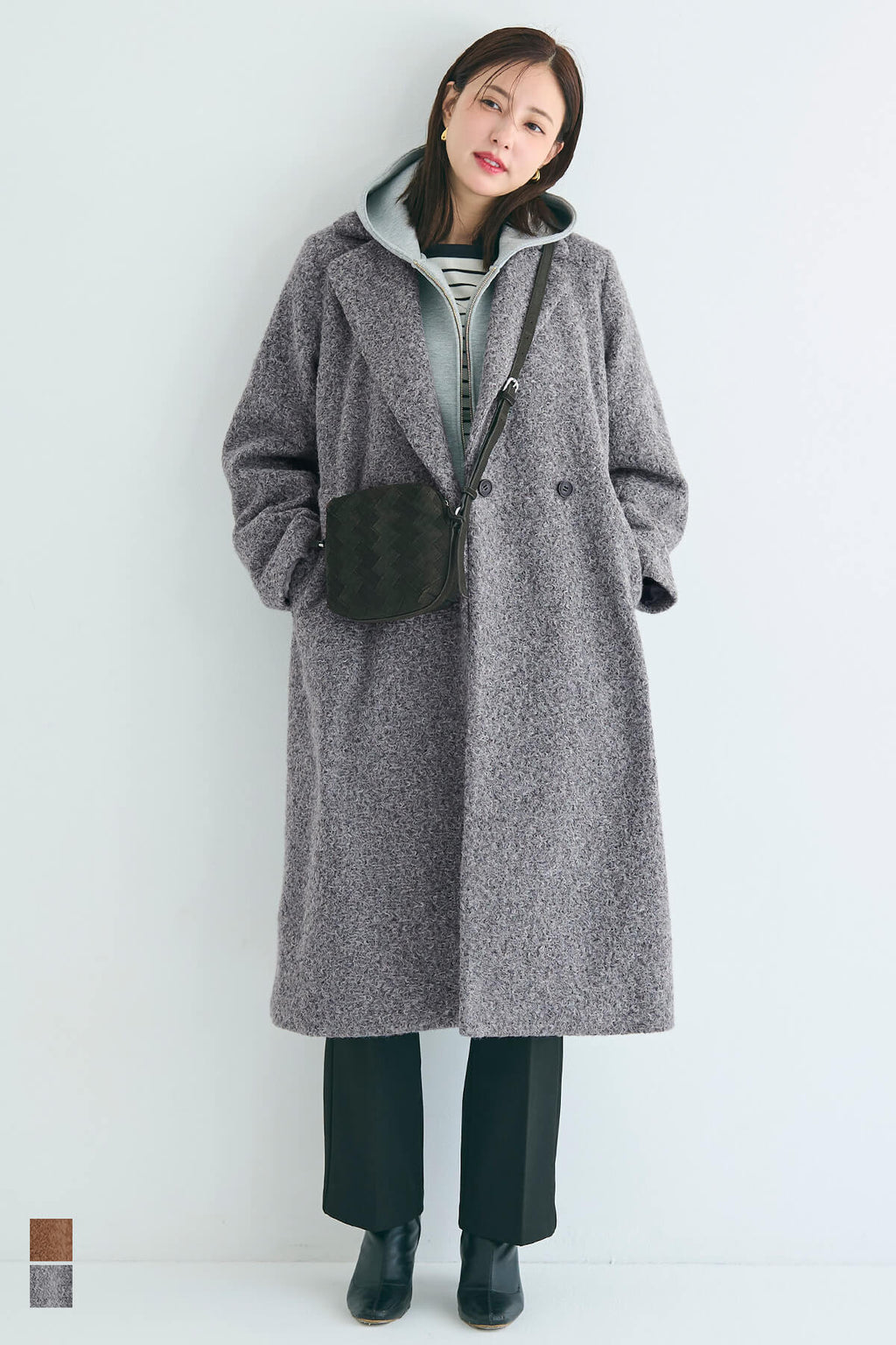 ウォッシャブル カーリーボアコート レディース 送料無料/メール便不可