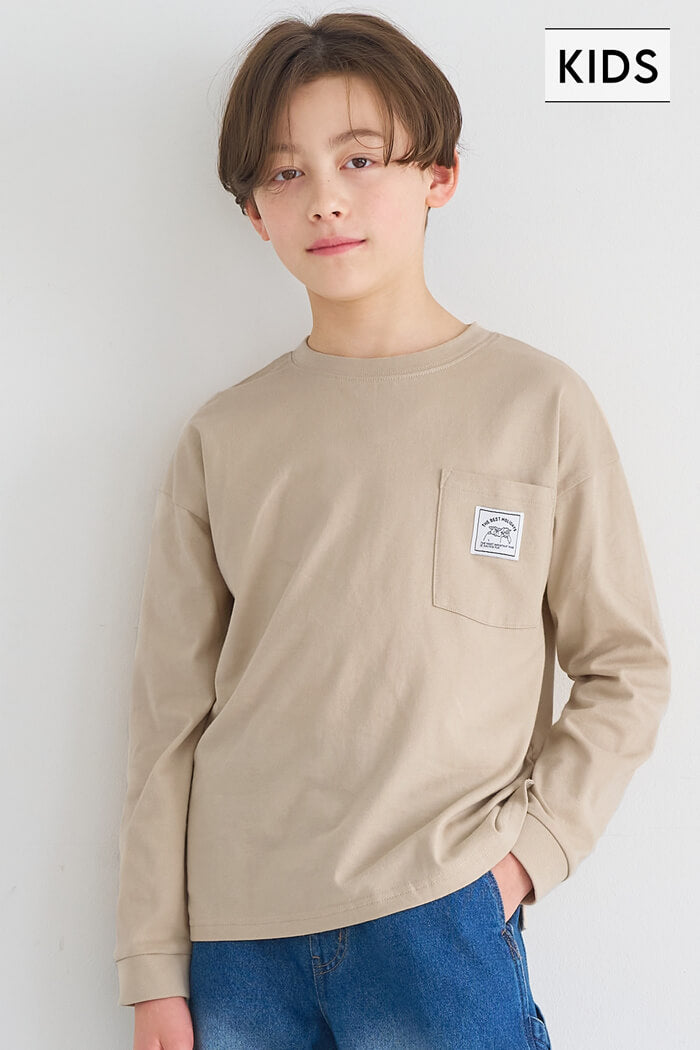 セール☆890円→590円 ネームポケット長袖Tシャツ キッズ メール便不可