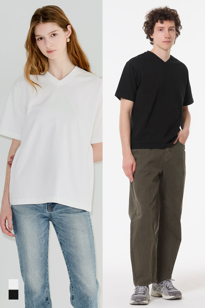 ベーシックVネック半袖Tシャツ メンズ レディース メール便不可 – coca