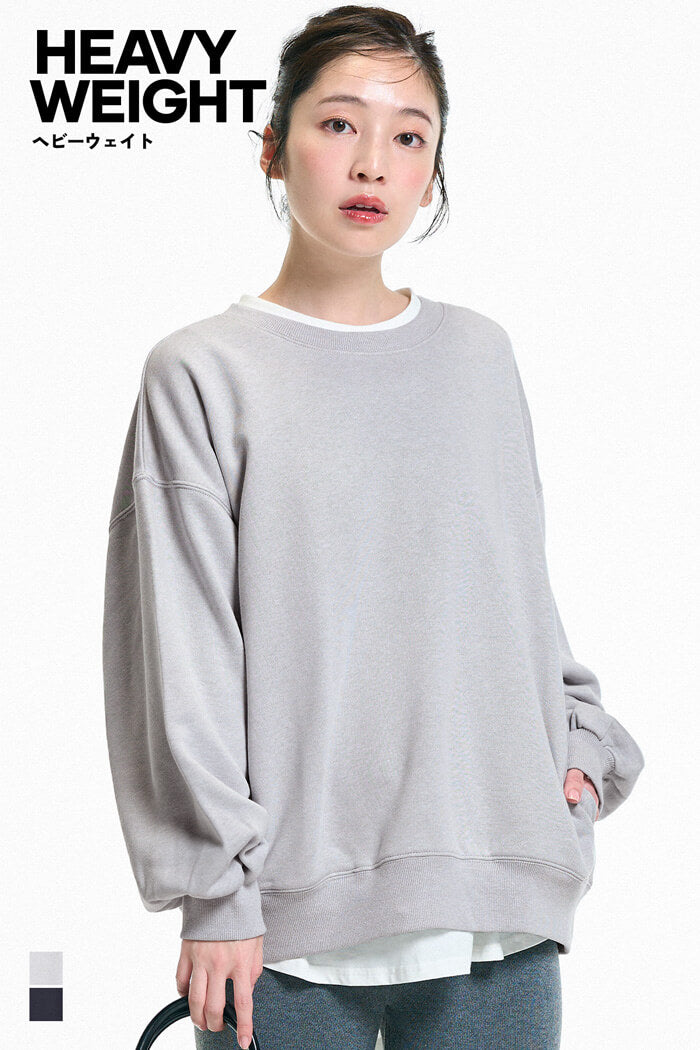 ヘビーウェイト裏毛ポケット付きスウェット レディース メール便不可