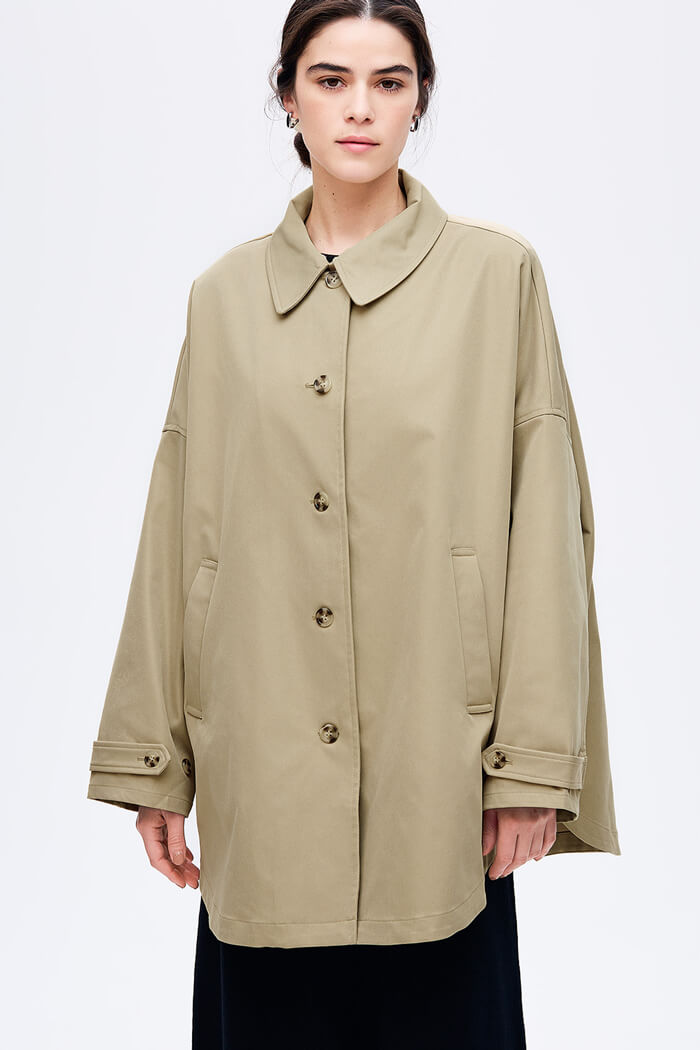 ドルマンスリーブトレンチコート レディース 送料無料/メール便不可