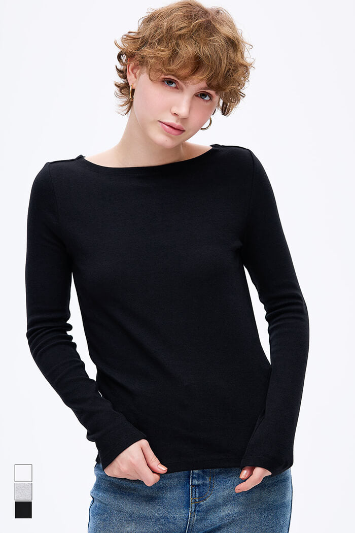 ボートネックロングTシャツ レディース メール便不可 – coca公式ストア