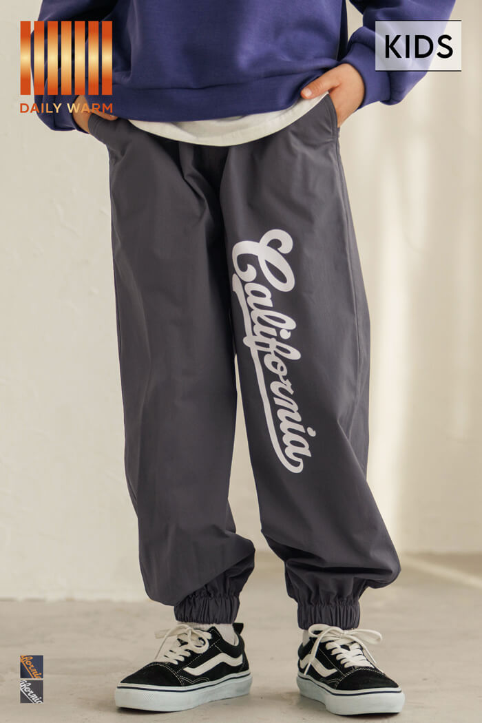 DAILY WARM】裏微起毛プリントジョガーパンツ キッズ メール便不可