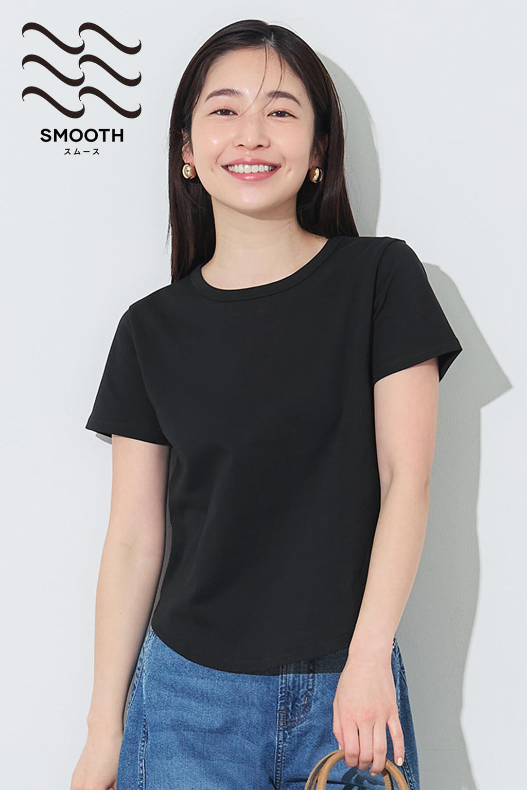シルキースムースラウンド半袖Tシャツ レディース メール便不可 – coca