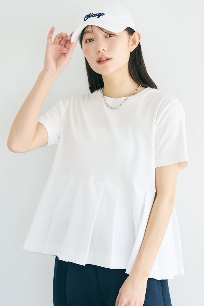 タック異素材切替Tシャツ レディース メール便不可 – coca公式ストア