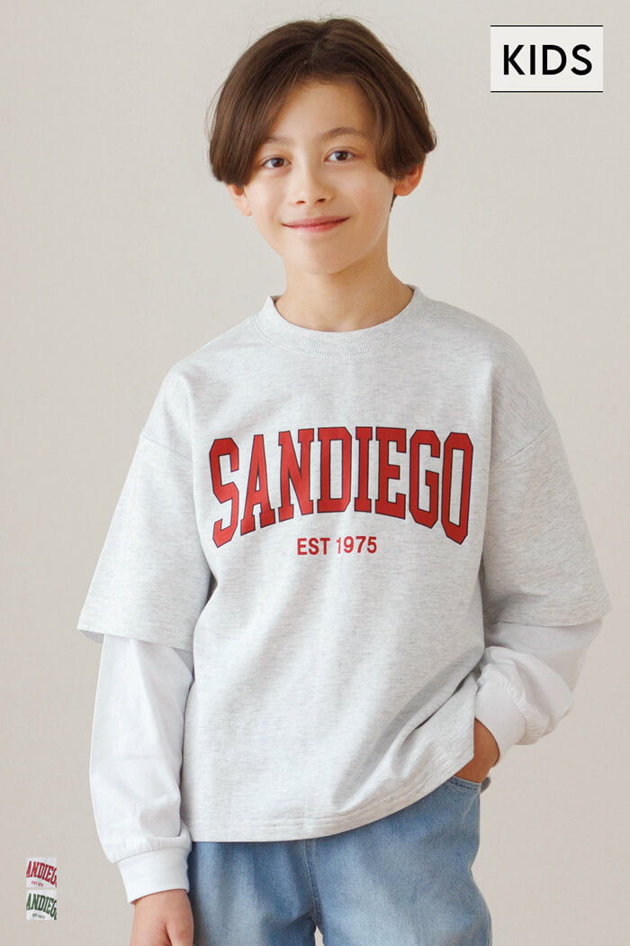 春先取りセール☆ 長袖レイヤードTシャツ キッズ メール便不可 – coca