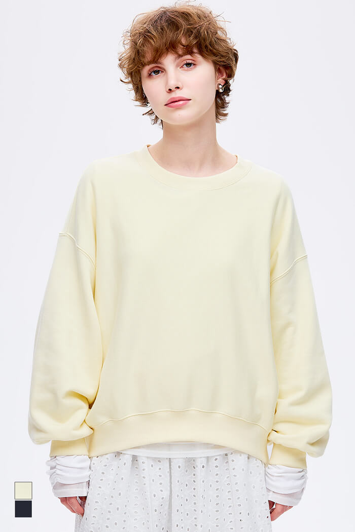 セール☆2690円→1490円 裏毛ボリュームシルエットスウェット