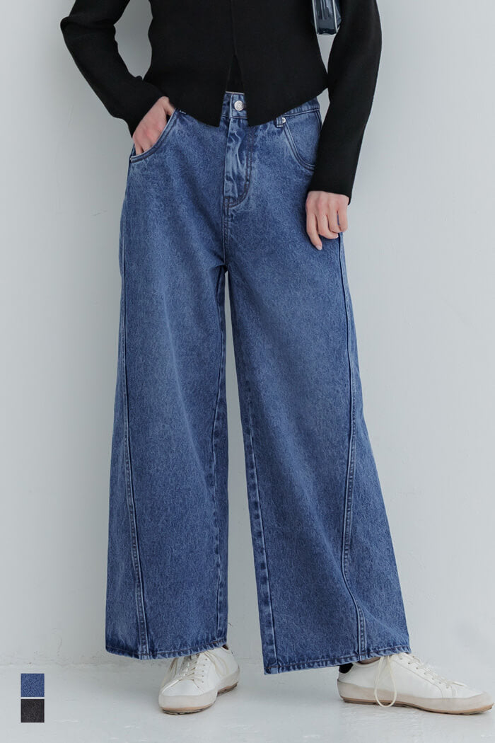 セール☆3990円→2990円 ツイストシームデニムパンツ レディース