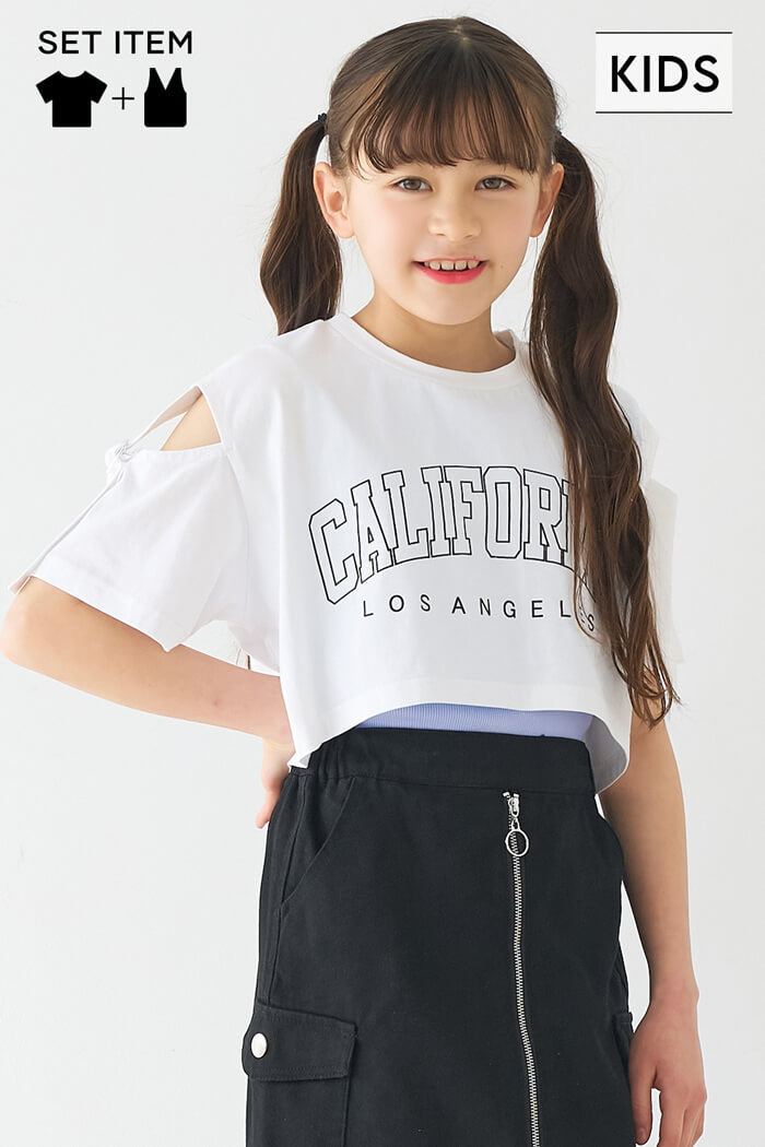 肩あきTシャツ＆タンクトップ 2点セット キッズ メール便不可 – coca