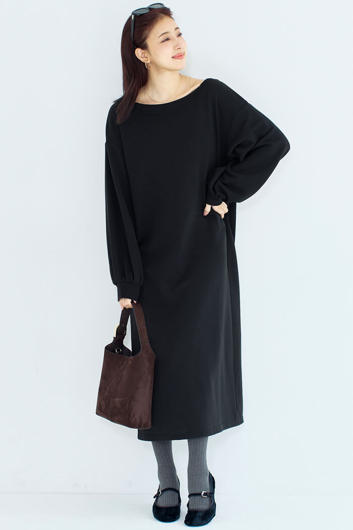 裏毛2wayオフショルダーワンピース レディース メール便不可– coca公式