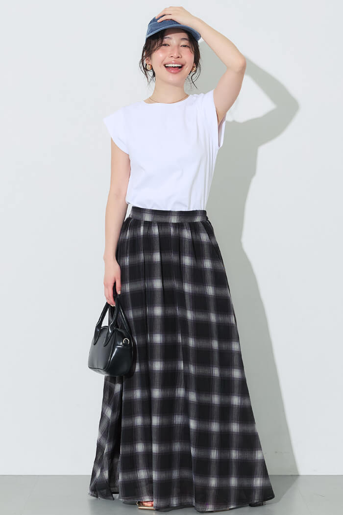 新品 CLASKA✨クラスカ リネン チェック イージースカート ロングスカート シアーチェックイージースカート レディース メール便不可 – coca公式