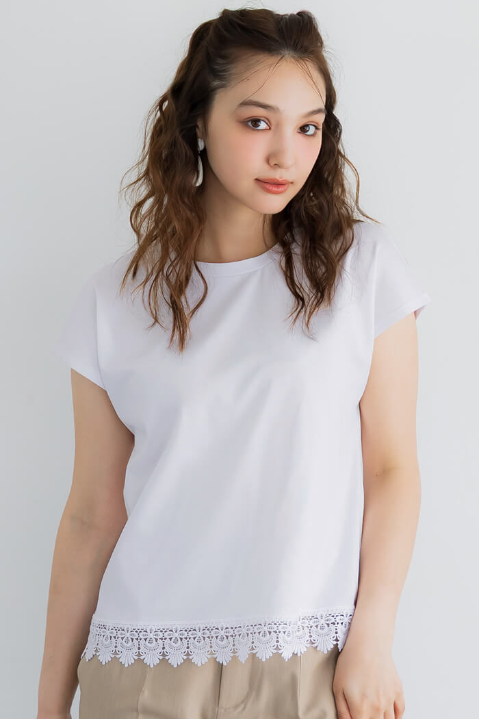 接触冷感フレンチレースTシャツ レディース メール便不可 – coca公式ストア