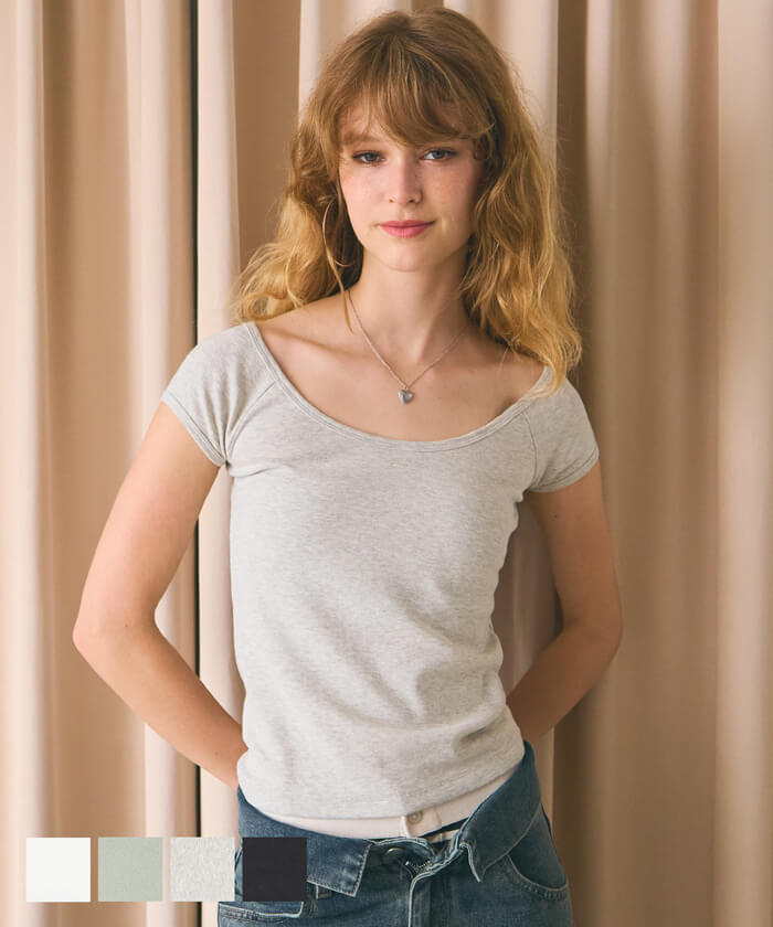 セール☆990円→110円 Tシャツ トップス カットソー バレエネック