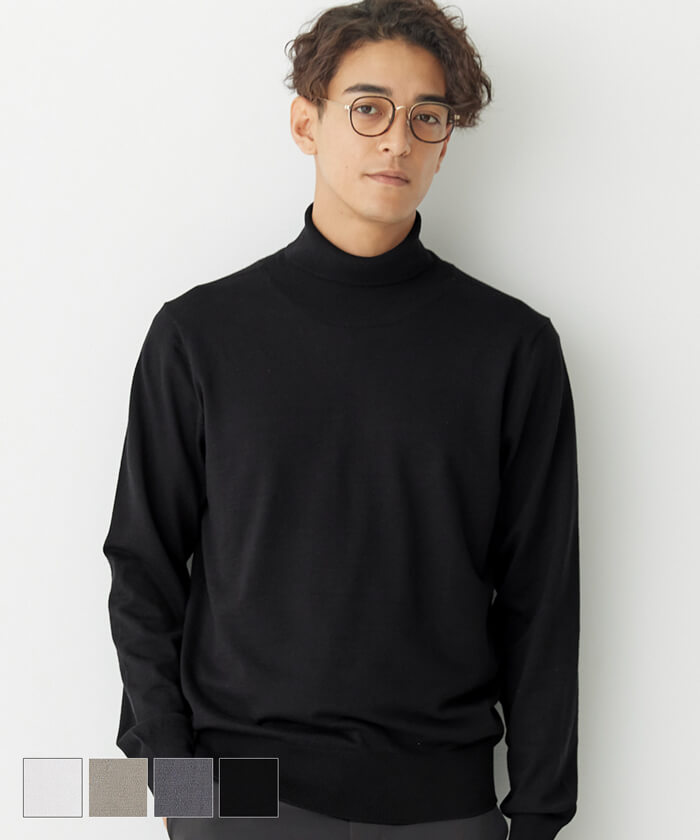 セール☆2490円→1490円 タートルネックニットトップス メンズ メール