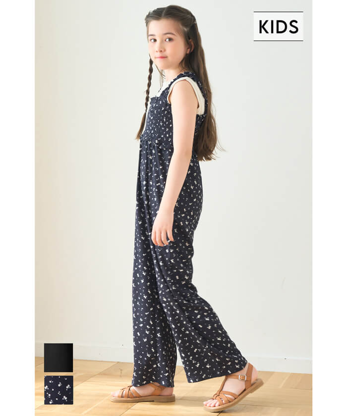 セール☆2290円→990円 親子お揃いシャーリングオールインワン キッズ