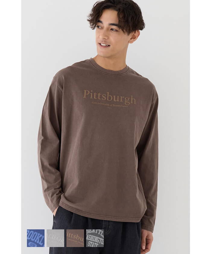 セール☆1690円→1490円 ピグメントアソートプリントロンT