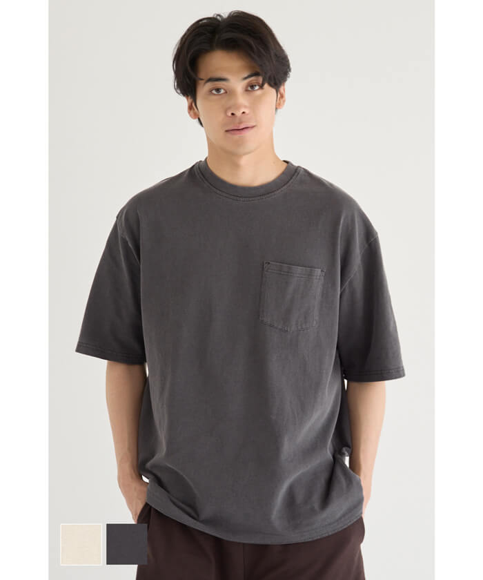 セール☆1490円→990円 ピグメントポケットTシャツ メンズ メール便