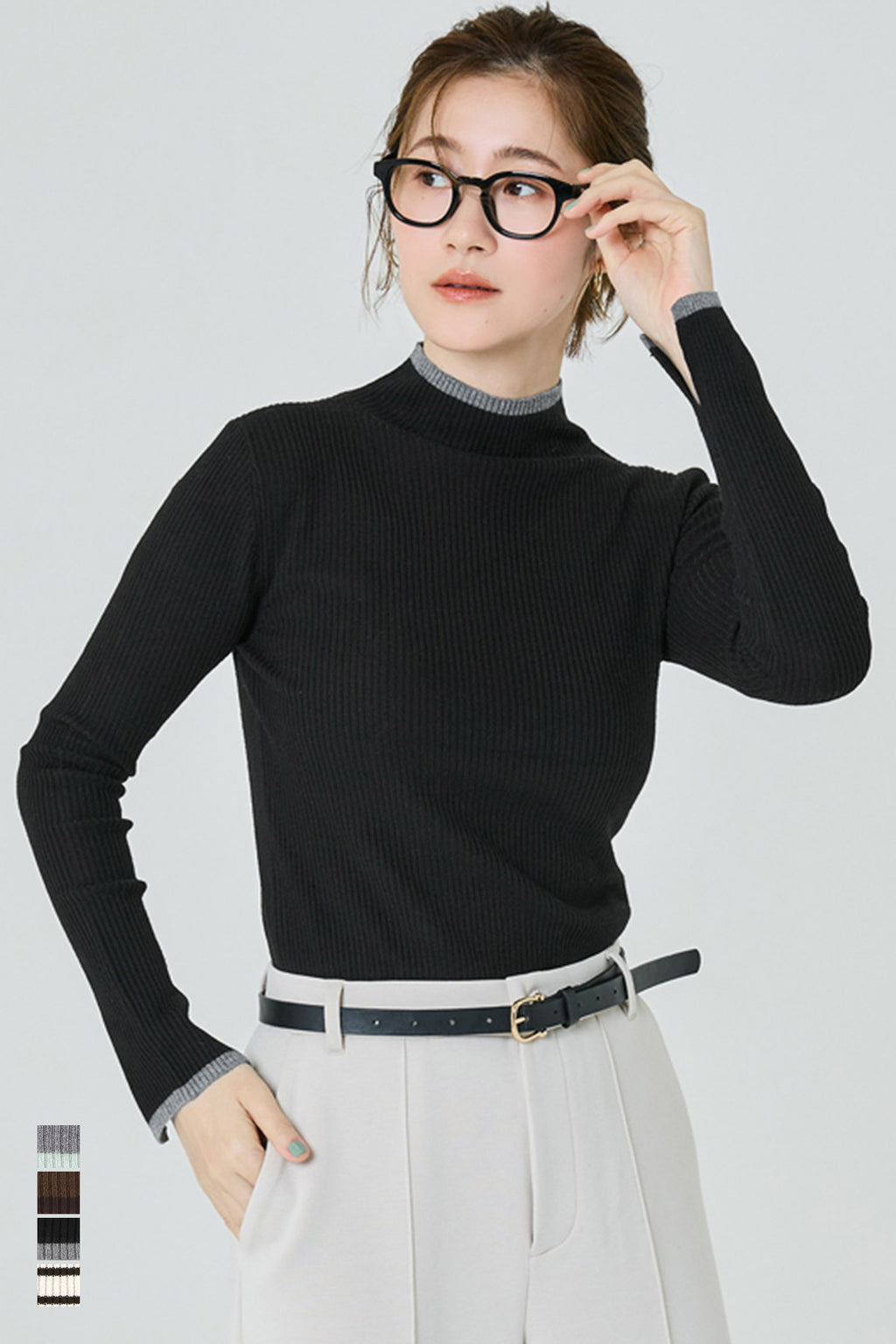 AAAAAA　Cニット　ブラック アンゴラタッチボートネックニット レディース メール便不可