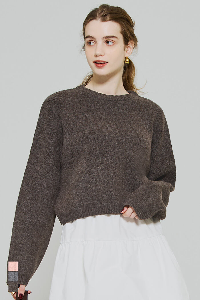 縮絨ニットクロップド丈トップス レディース メール便不可 – coca公式