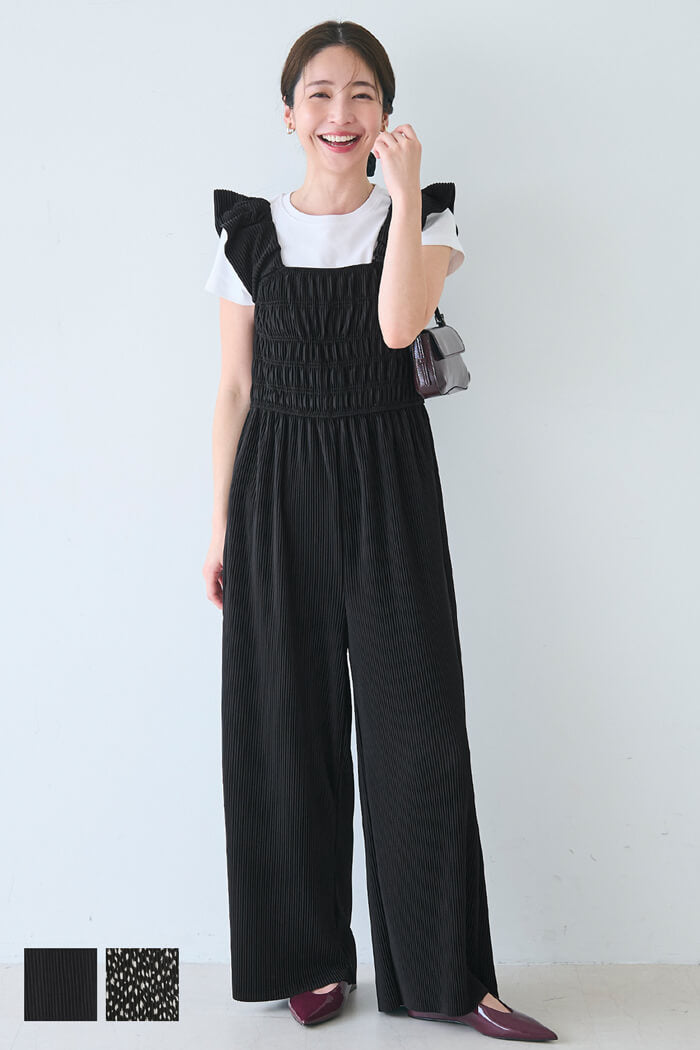 セール☆2990円→2490円 プリーツオールインワン レディース メール便