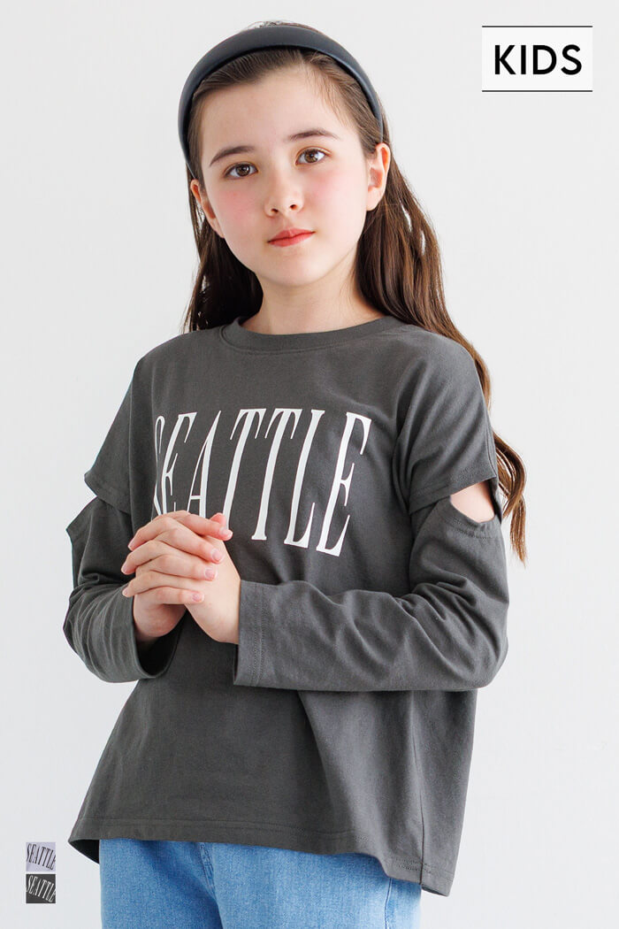 空白ごっこ　イラスト付きTシャツ Mサイズ 黒と青 Soft Cotton Logo Short Sleeve T-Shirt M BLUE(TS-25SU40103072