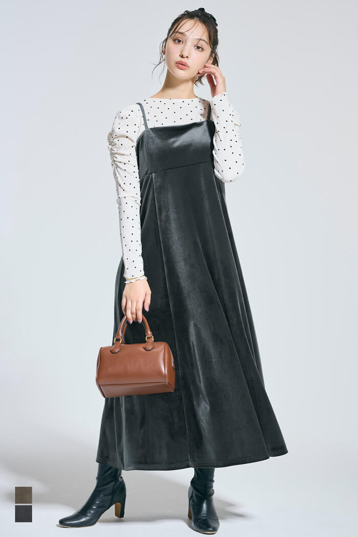 ベロアキャミワンピース レディース メール便不可 – coca公式ストア