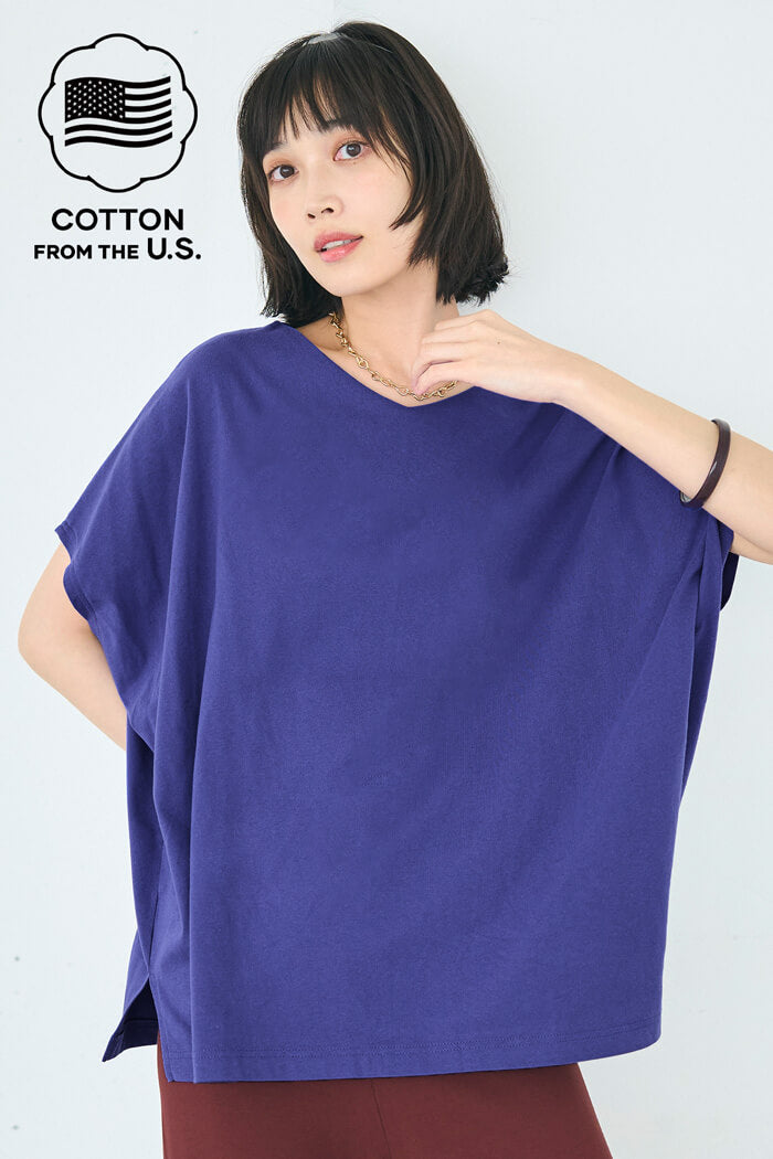 cocoro214wanwanさまご確認用！ COTTON from the U.S. ドルマンVネックTシャツ レディース メール便