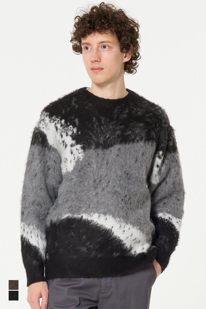 アブストラクト柄ジャカードニット メンズ メール便不可 – coca公式ストア