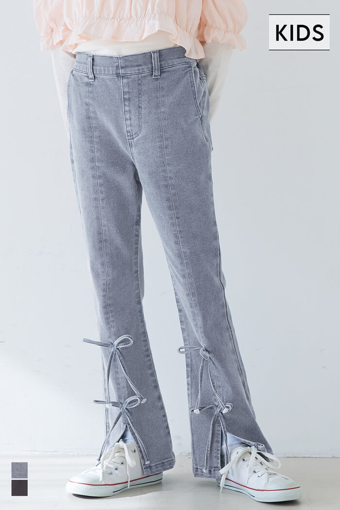 デニムリボンセミフレアパンツ キッズ メール便不可 – coca公式ストア
