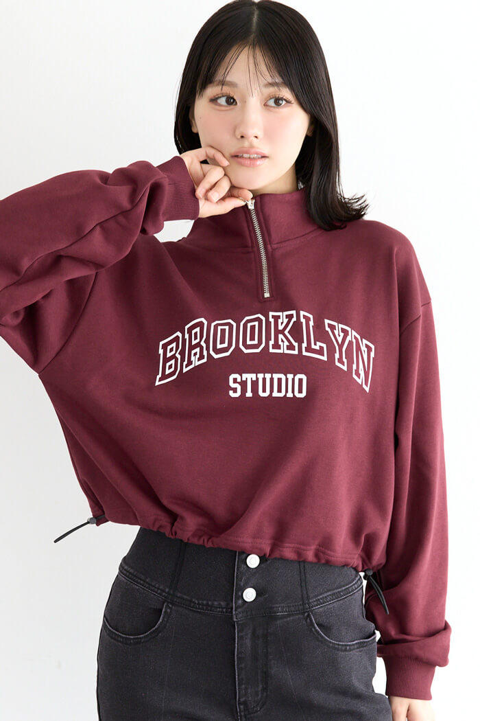 ハーフジップドロストスウェットトップス ユース メール便不可 – coca