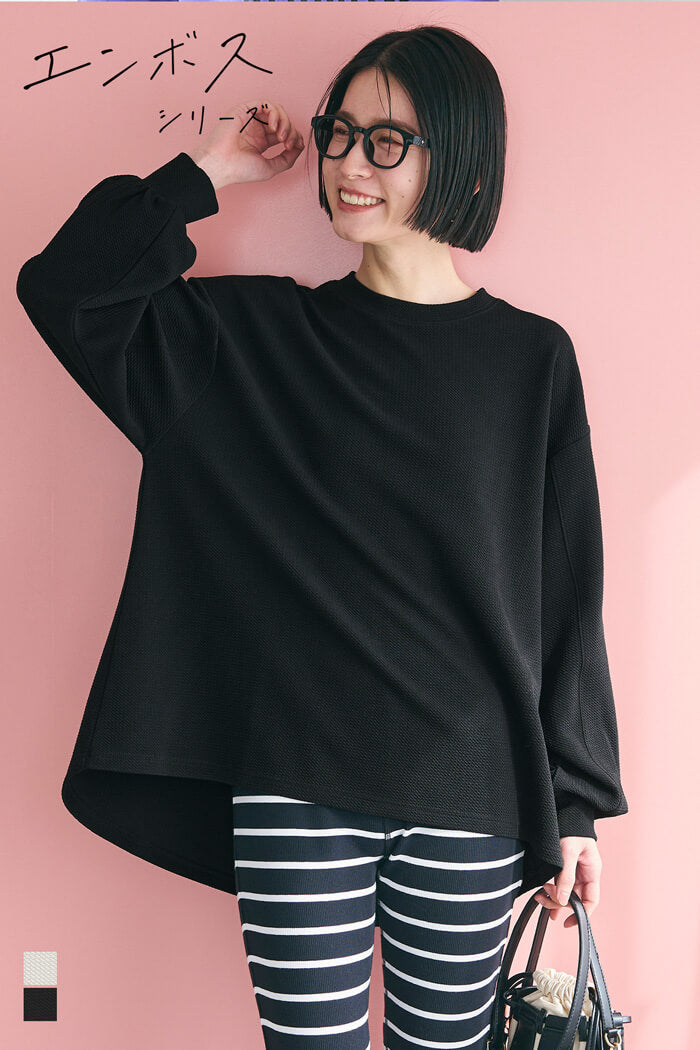 エンボス袖バルーントップス レディース メール便不可 coca コカ