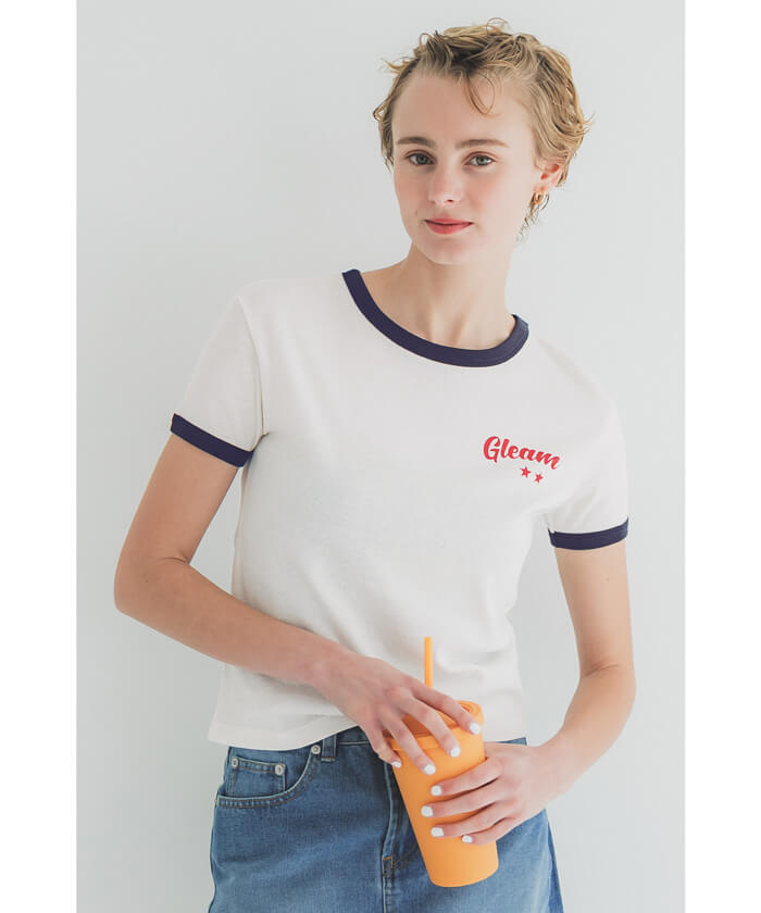セール☆1290円→550円 ロゴリンガーTシャツ レディース メール便可