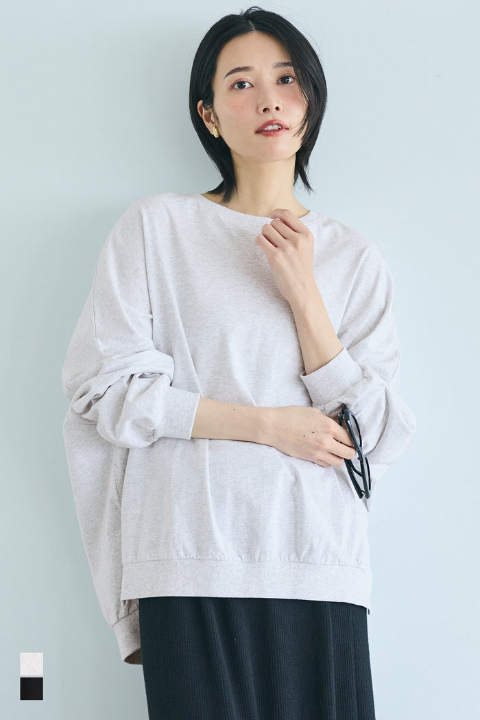 TースウェットビッグシルエットロングTシャツ レディース メール便不可